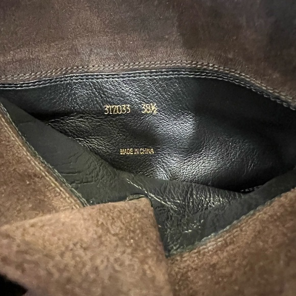 PRADA Double Buckle Suede Wedge Boot.38.5 - Picture 12 of 16